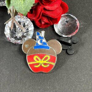 Disney Sorcerer Mickey Mouse Trading Pin Hidden Mickey Badge Apple Lapel Pin